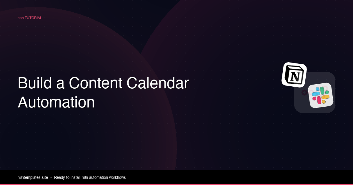 Build a Content Calendar Automation with n8n