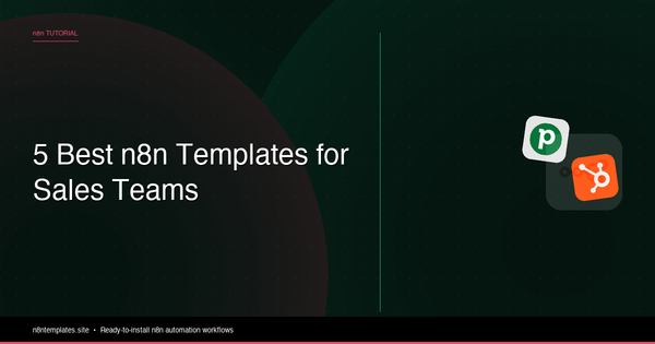 5 Best n8n Templates for Sales Teams