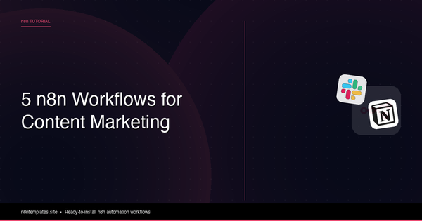 5 n8n Workflows for Content Marketing Automation