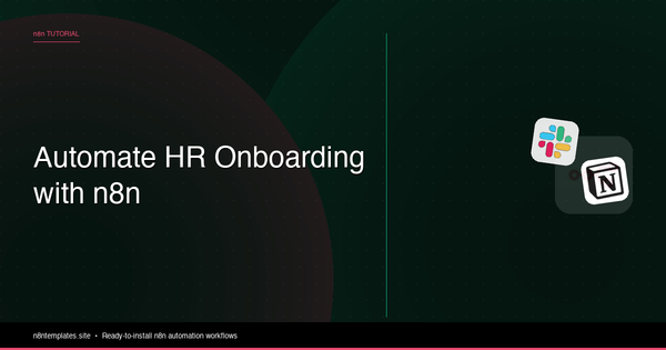 Automate HR Onboarding Processes with n8n