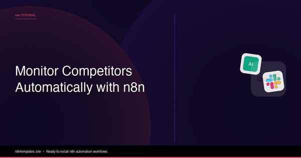 How to Monitor Competitors Automatically with n8n